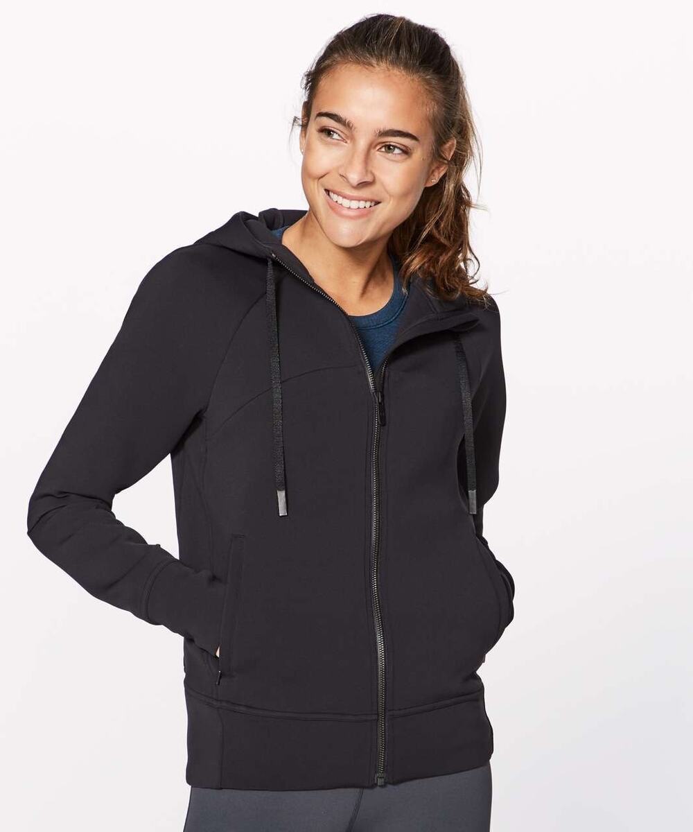 Lululemon Tech Lux Hooded Full Zip Jacket 6 Black Athleisure Performance Hoodie